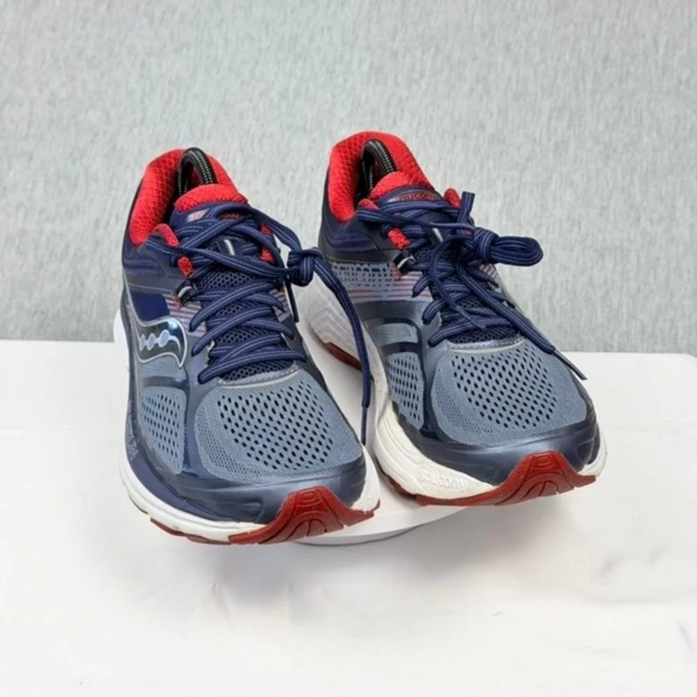 Saucony Guide 10 Mens Running Shoes Navy Blue Red‎ S20350-4 Size 9